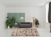8' x 10' Beige Oriental Power Loom Area Rug